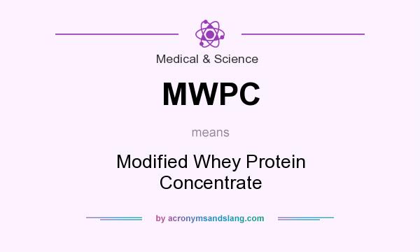 What does MWPC mean? It stands for Modified Whey Protein Concentrate