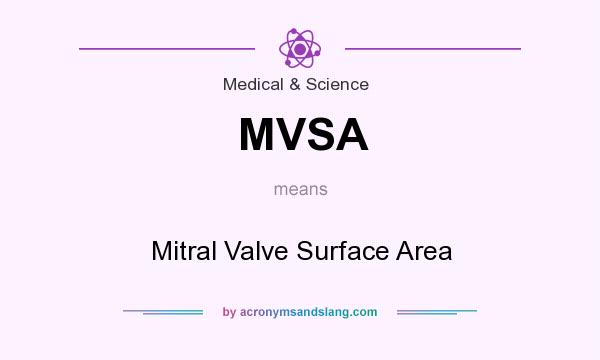 What does MVSA mean? It stands for Mitral Valve Surface Area