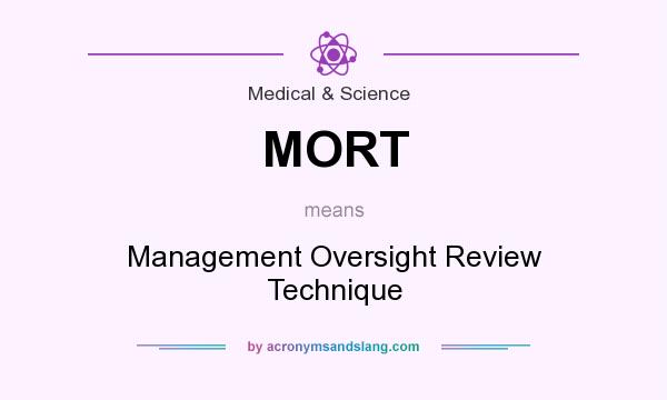 What does MORT mean? It stands for Management Oversight Review Technique