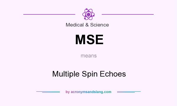 What does MSE mean? It stands for Multiple Spin Echoes