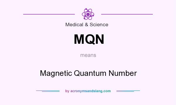 What does MQN mean? It stands for Magnetic Quantum Number