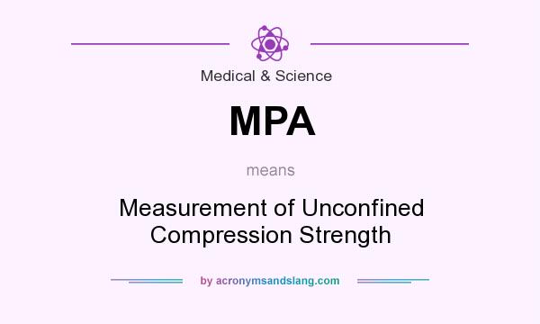 What does MPA mean? It stands for Measurement of Unconfined Compression Strength