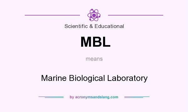 What does MBL mean? It stands for Marine Biological Laboratory