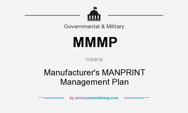 What does MMMP mean? It stands for Manufacturer`s MANPRINT Management Plan