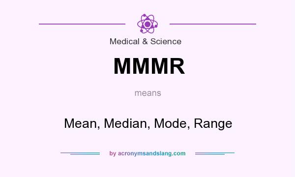 What does MMMR mean? It stands for Mean, Median, Mode, Range