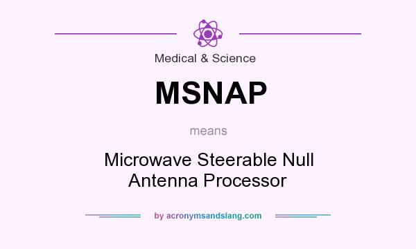 What does MSNAP mean? It stands for Microwave Steerable Null Antenna Processor