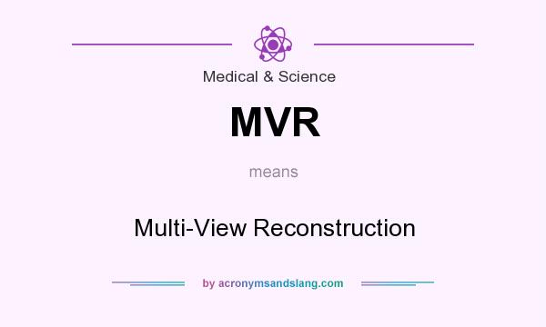 What does MVR mean? It stands for Multi-View Reconstruction