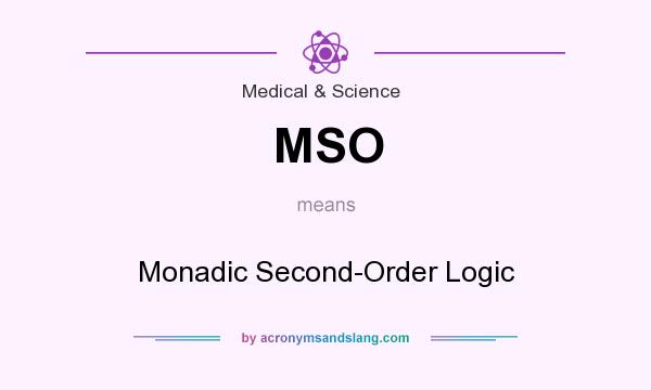 What does MSO mean? It stands for Monadic Second-Order Logic
