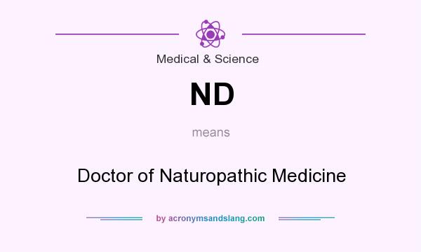 What does ND mean? It stands for Doctor of Naturopathic Medicine