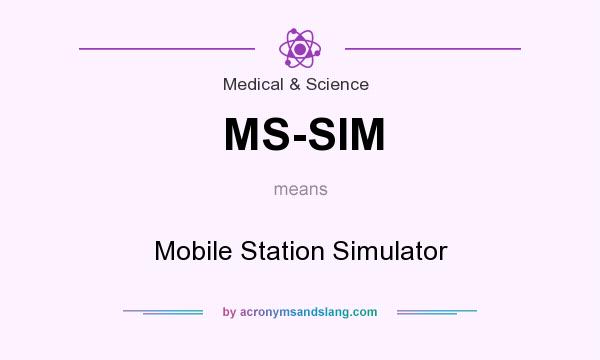 What does MS-SIM mean? It stands for Mobile Station Simulator