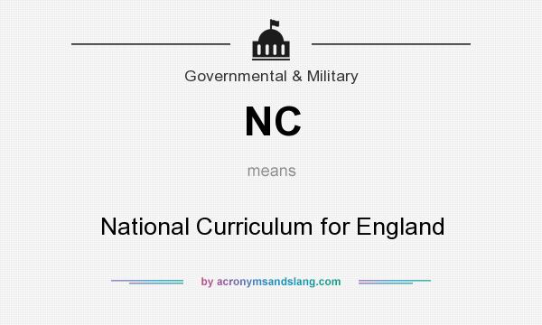 What does NC mean? It stands for National Curriculum for England