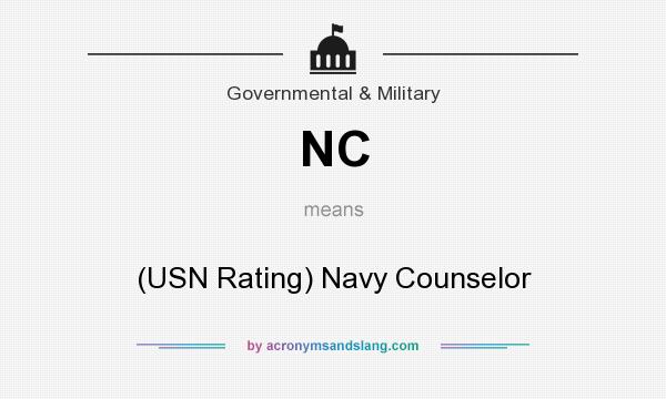 What does NC mean? It stands for (USN Rating) Navy Counselor
