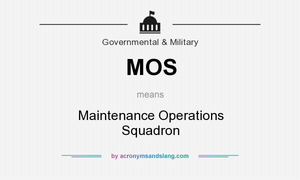 What does MOS mean? It stands for Maintenance Operations Squadron