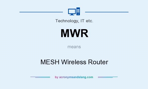 What does MWR mean? It stands for MESH Wireless Router