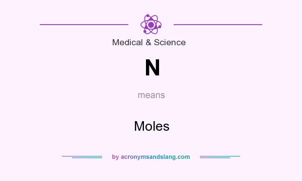 What does N mean? It stands for Moles