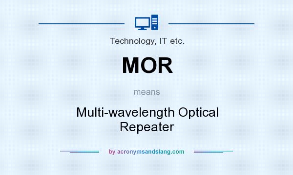 What does MOR mean? It stands for Multi-wavelength Optical Repeater