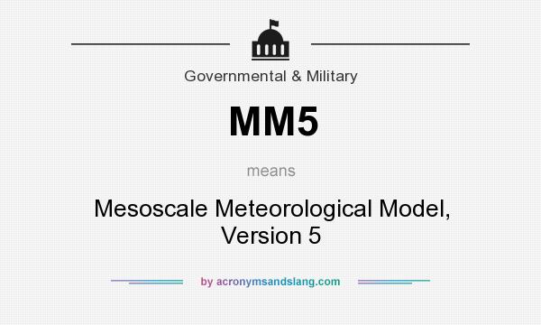 What does MM5 mean? It stands for Mesoscale Meteorological Model, Version 5