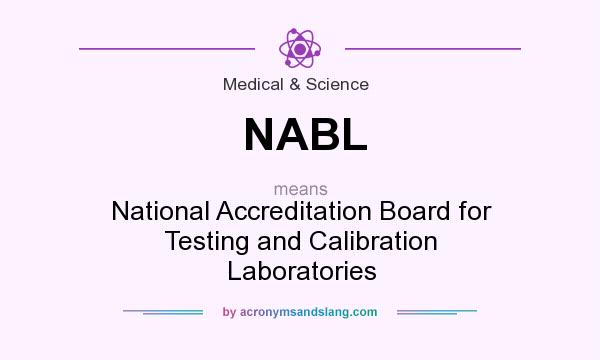What does NABL mean? It stands for National Accreditation Board for Testing and Calibration Laboratories