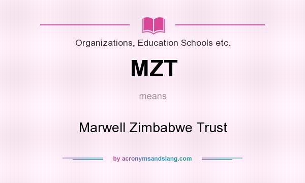 What does MZT mean? It stands for Marwell Zimbabwe Trust
