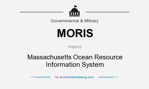 What does MORIS mean? It stands for Massachusetts Ocean Resource Information System