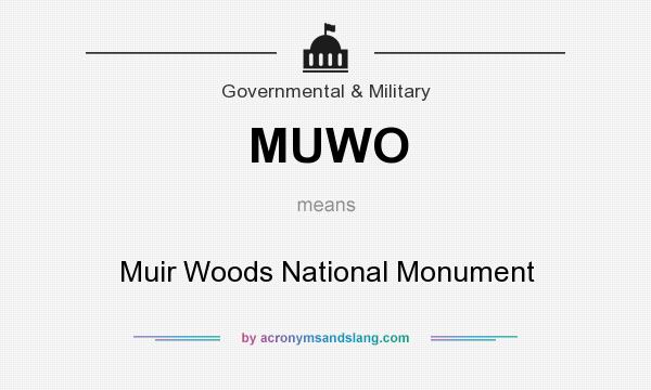 What does MUWO mean? It stands for Muir Woods National Monument