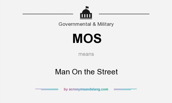What does MOS mean? It stands for Man On the Street