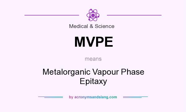 What does MVPE mean? It stands for Metalorganic Vapour Phase Epitaxy