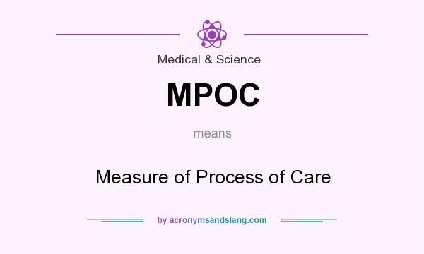 What does MPOC mean? It stands for Measure of Process of Care