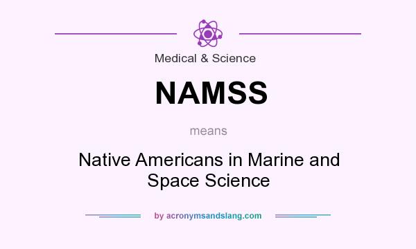 What does NAMSS mean? It stands for Native Americans in Marine and Space Science