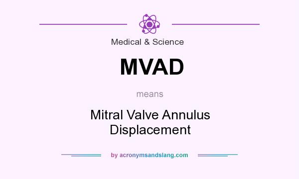What does MVAD mean? It stands for Mitral Valve Annulus Displacement
