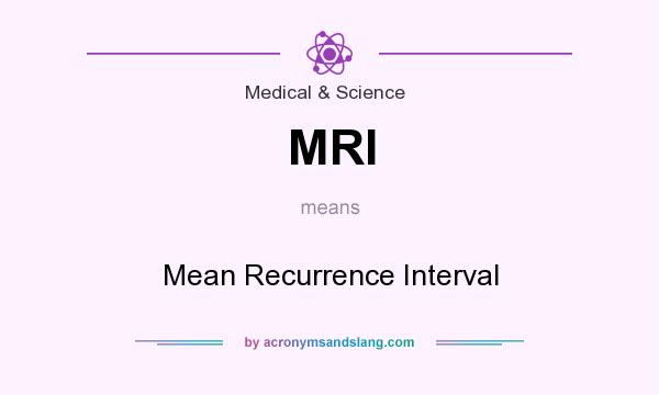 What does MRI mean? It stands for Mean Recurrence Interval