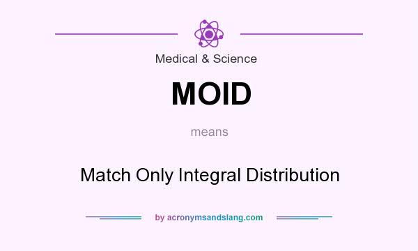 What does MOID mean? It stands for Match Only Integral Distribution
