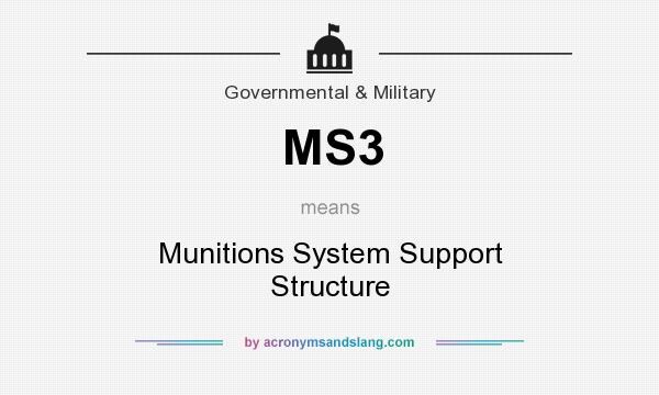 What does MS3 mean? It stands for Munitions System Support Structure
