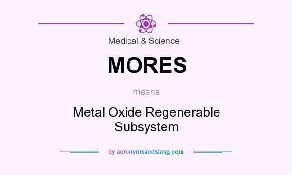 What does MORES mean? It stands for Metal Oxide Regenerable Subsystem