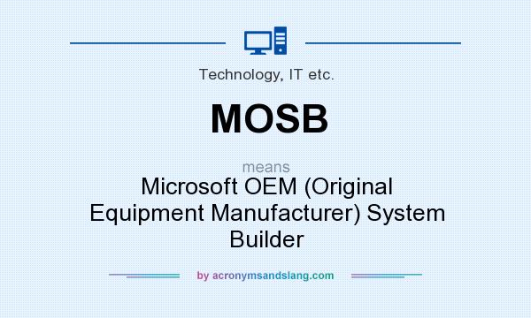 What does MOSB mean? It stands for Microsoft OEM (Original Equipment Manufacturer) System Builder