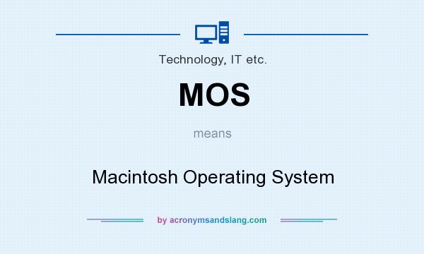 What does MOS mean? It stands for Macintosh Operating System