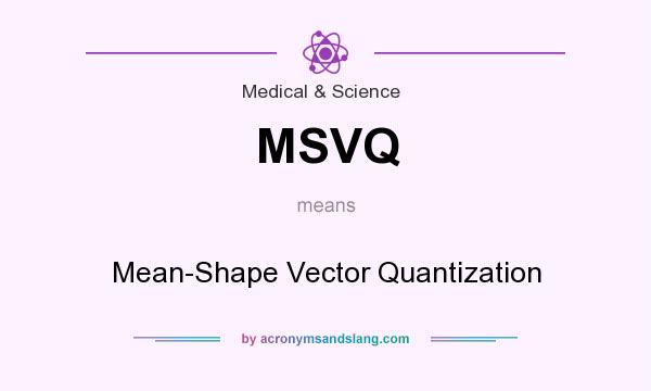 What does MSVQ mean? It stands for Mean-Shape Vector Quantization