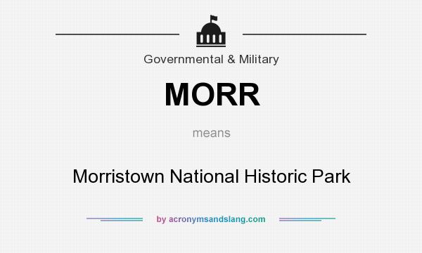 What does MORR mean? It stands for Morristown National Historic Park