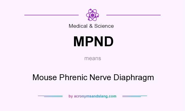 What does MPND mean? It stands for Mouse Phrenic Nerve Diaphragm