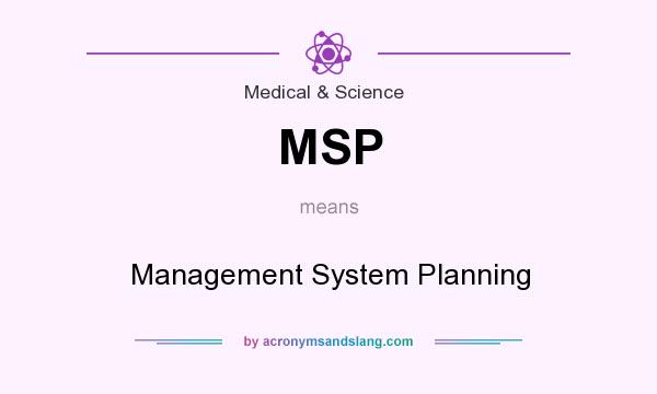 What does MSP mean? It stands for Management System Planning