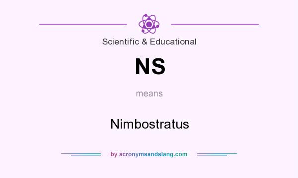 What does NS mean? It stands for Nimbostratus