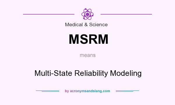 What does MSRM mean? It stands for Multi-State Reliability Modeling