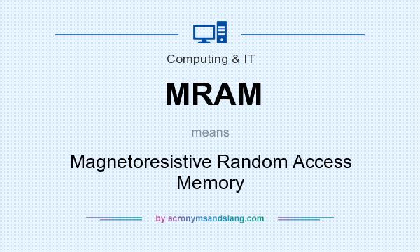 What does MRAM mean? It stands for Magnetoresistive Random Access Memory