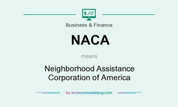 What does NACA mean? It stands for Neighborhood Assistance Corporation of America