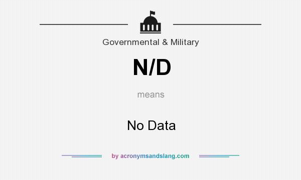 What does N/D mean? It stands for No Data