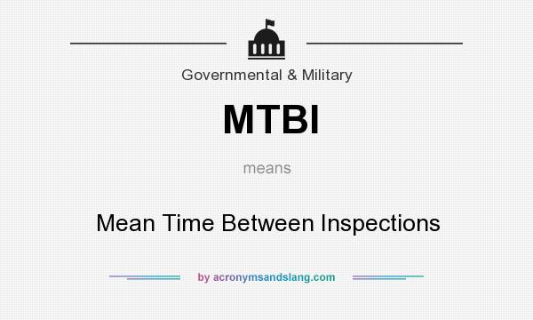 What does MTBI mean? It stands for Mean Time Between Inspections