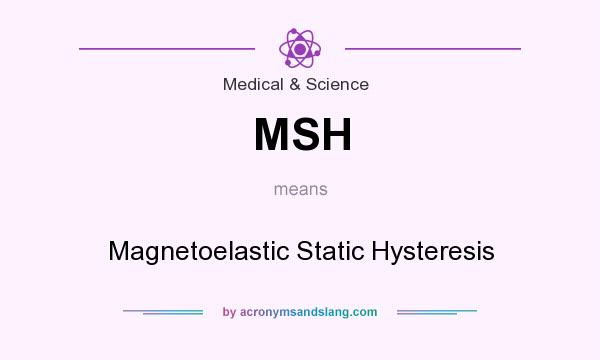 What does MSH mean? It stands for Magnetoelastic Static Hysteresis