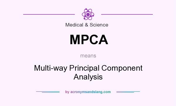 What does MPCA mean? It stands for Multi-way Principal Component Analysis
