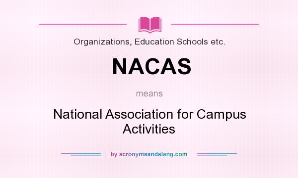 What does NACAS mean? It stands for National Association for Campus Activities