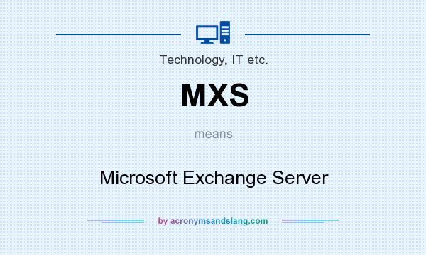 What does MXS mean? It stands for Microsoft Exchange Server